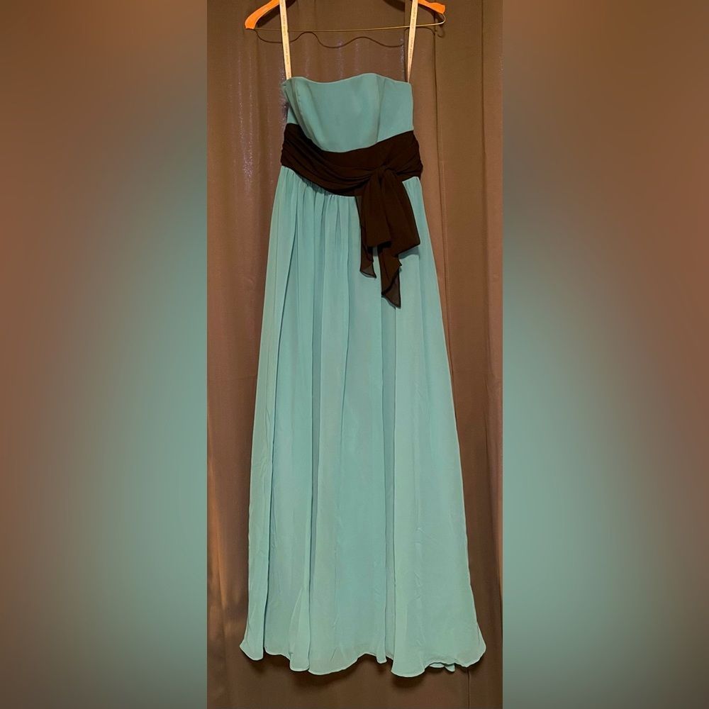 Alfred Angelo Strapless Maxi Gown- Beyond the Sea/Black Size 0